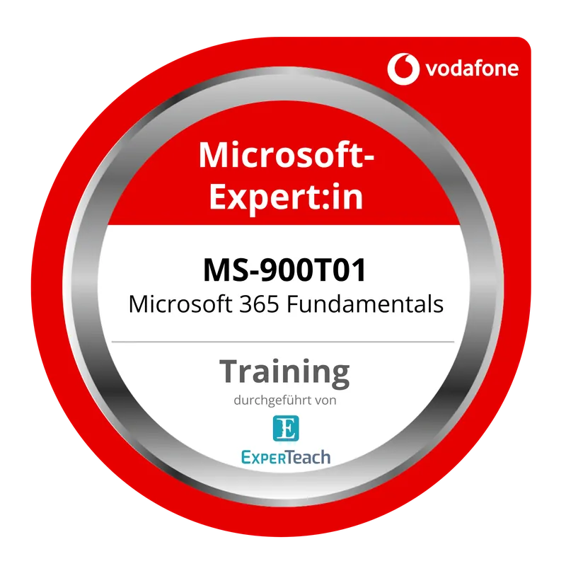 Abzeichen Microsoft-Expert:in MS-900T01 Microsoft 365 Fundamentals