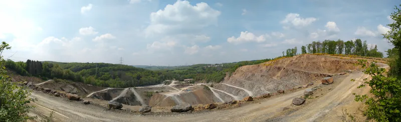 Panorama eines Tagebaus