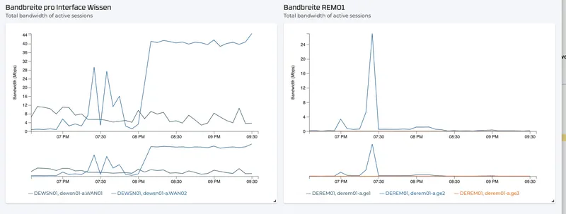 SD-WAN Orchestrator: Bandbreite pro Interface